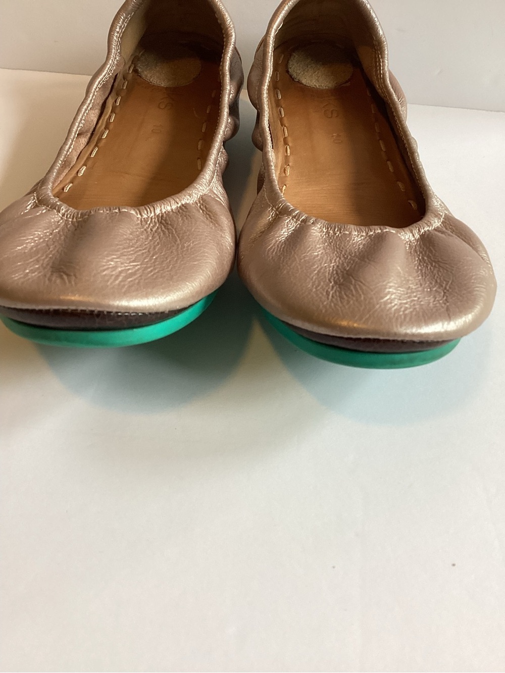 Tieks Rose Gold Glam Leather Ballet Flats Womens Size 10 - Picture 11 of 13